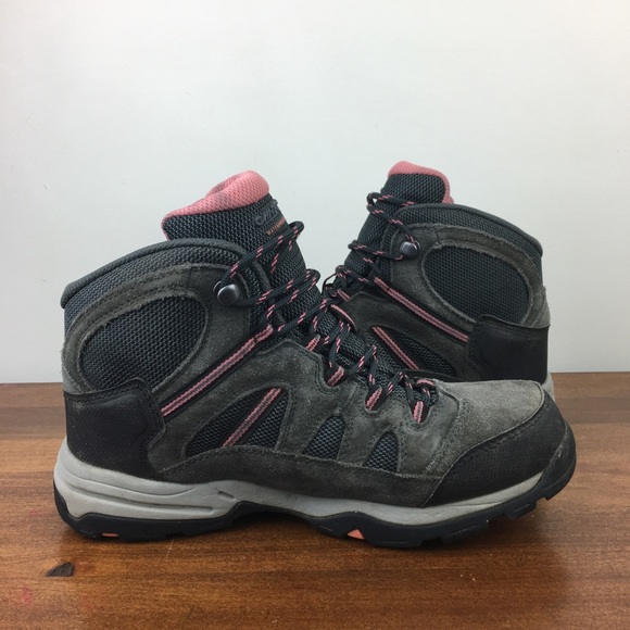 Hi-Tec Women’s Gray Pink 9102 Waterproof Lace Up Ankle Hiking Boots Size 7.5M. - Picture 5 of 11